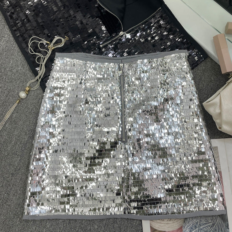 Sparkling Sequin Mini Skirt