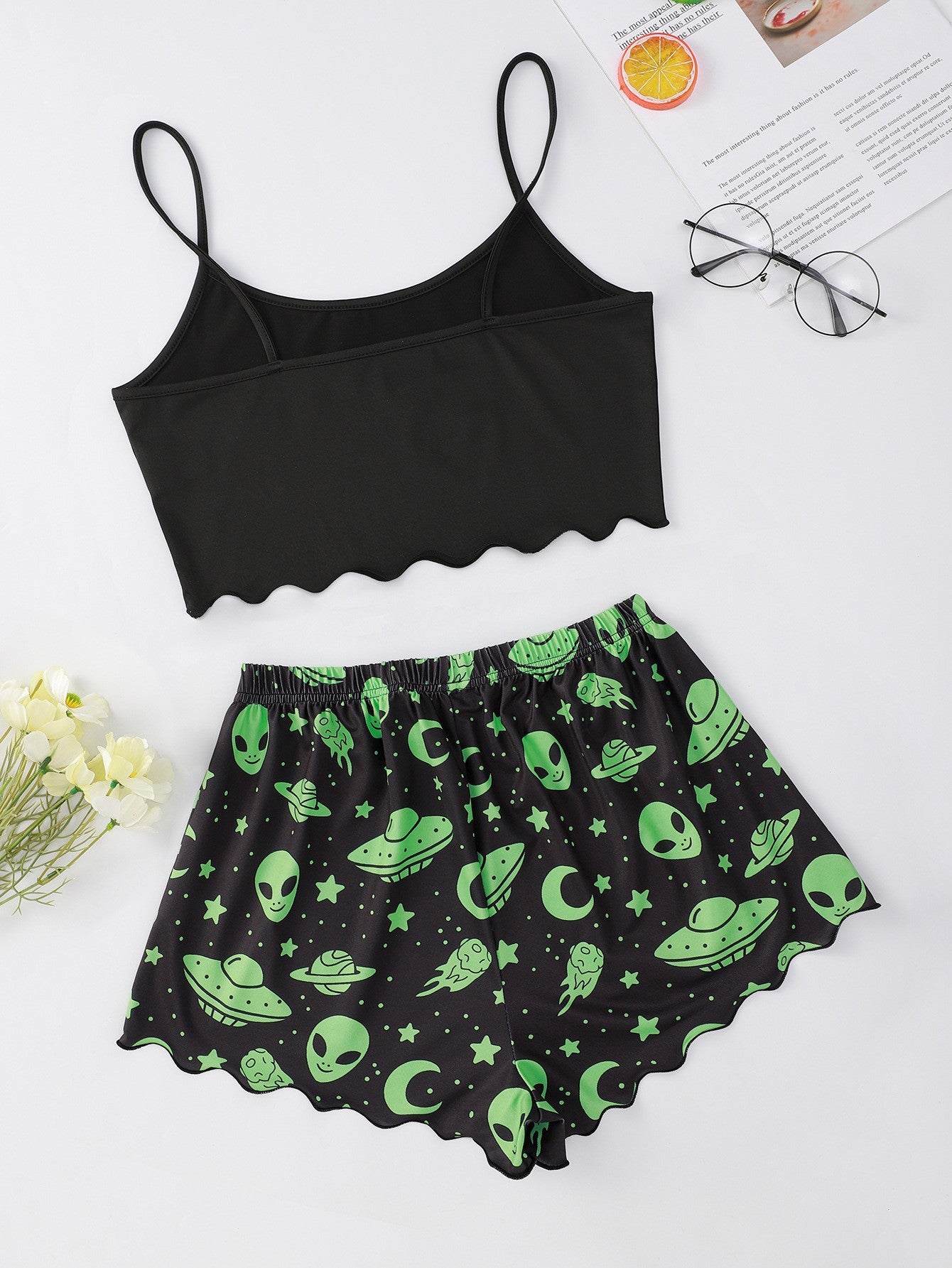 Alien Print Cami and Shorts Set