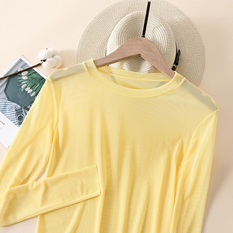 Ice Silk Mesh Sunscreen Base Shirt