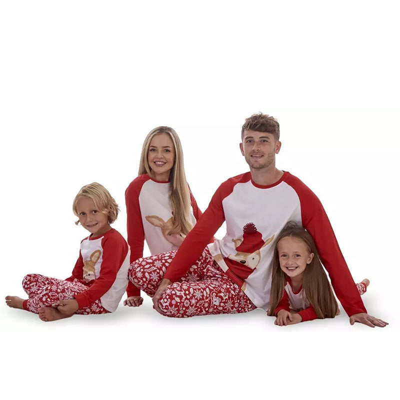 Festive Reindeer Family Pajama Set