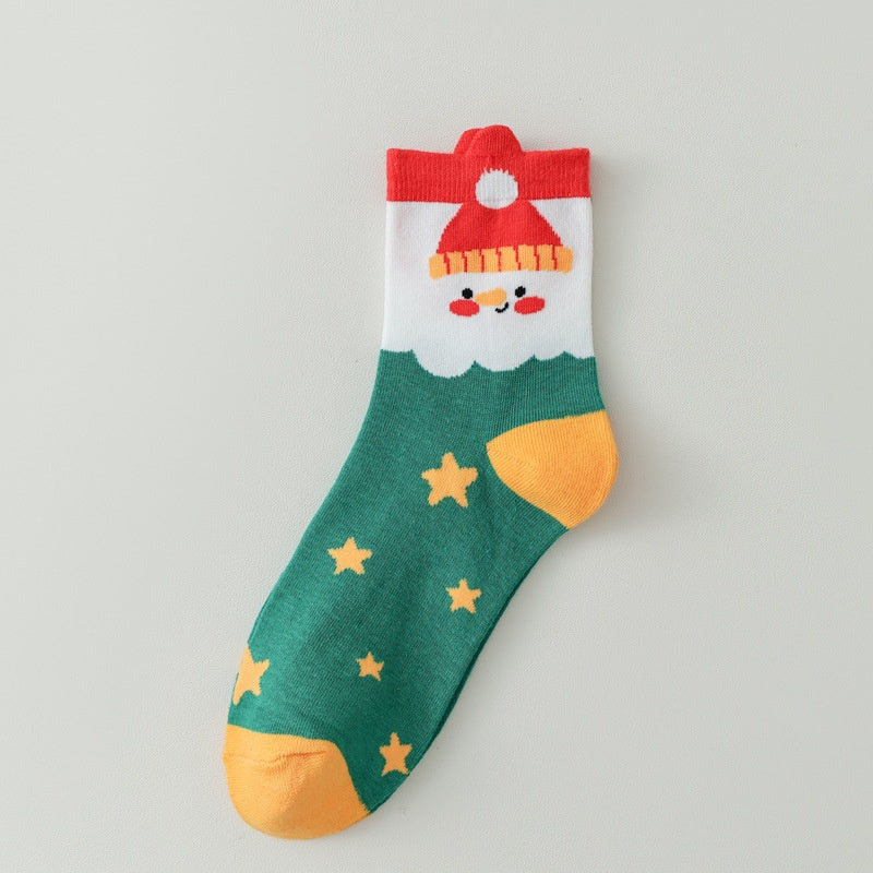 Festive Santa Socks with Stars