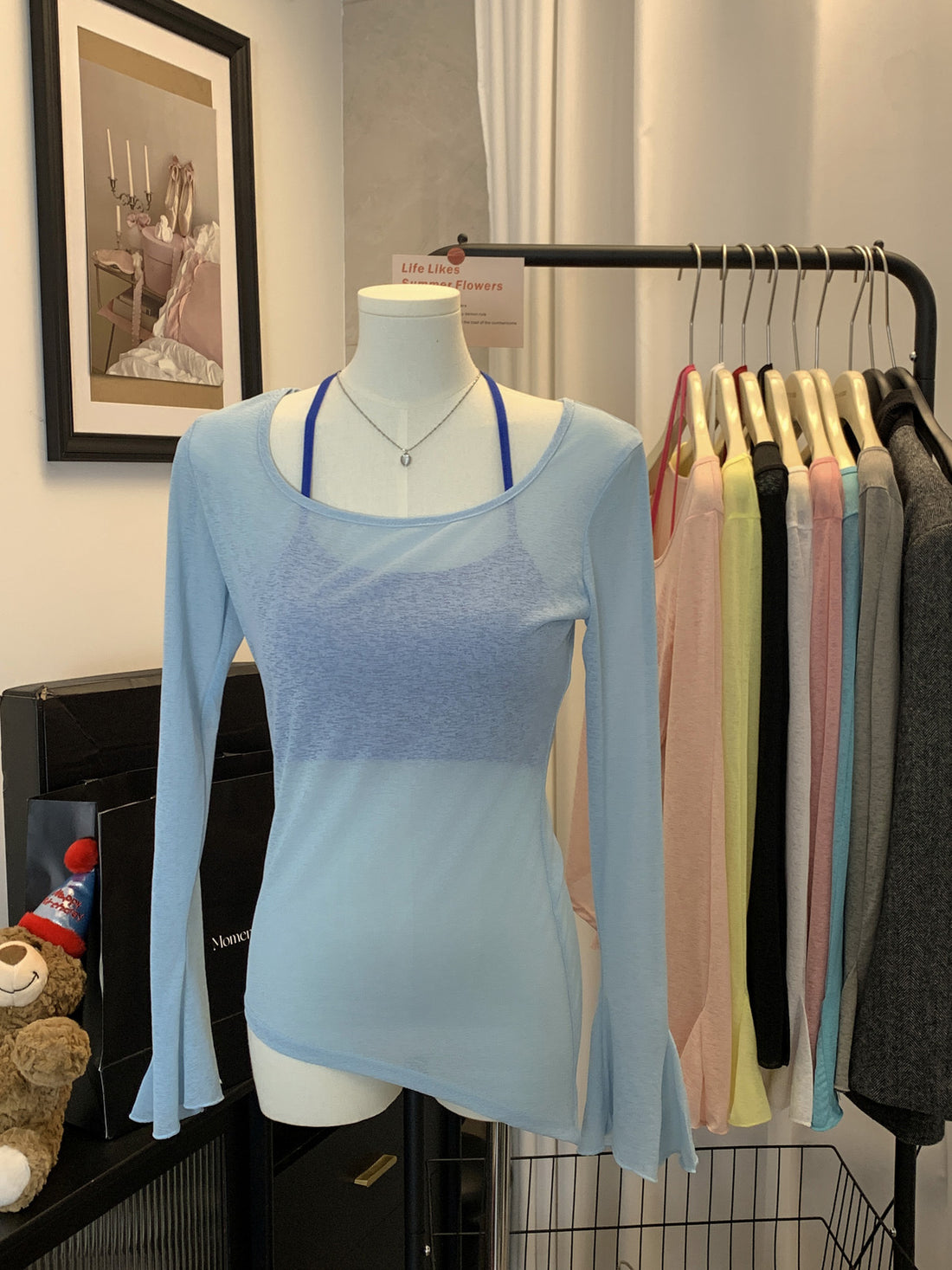 Sheer Sun Protection Asymmetric Top