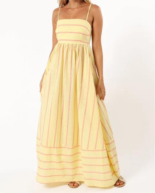 Striped Maxi Cami Dress