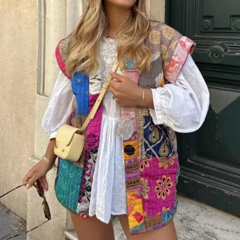 Sleeveless Printed Vest