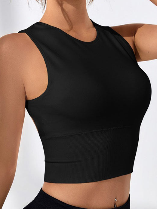 Open-Back Sleeveless Crop Top