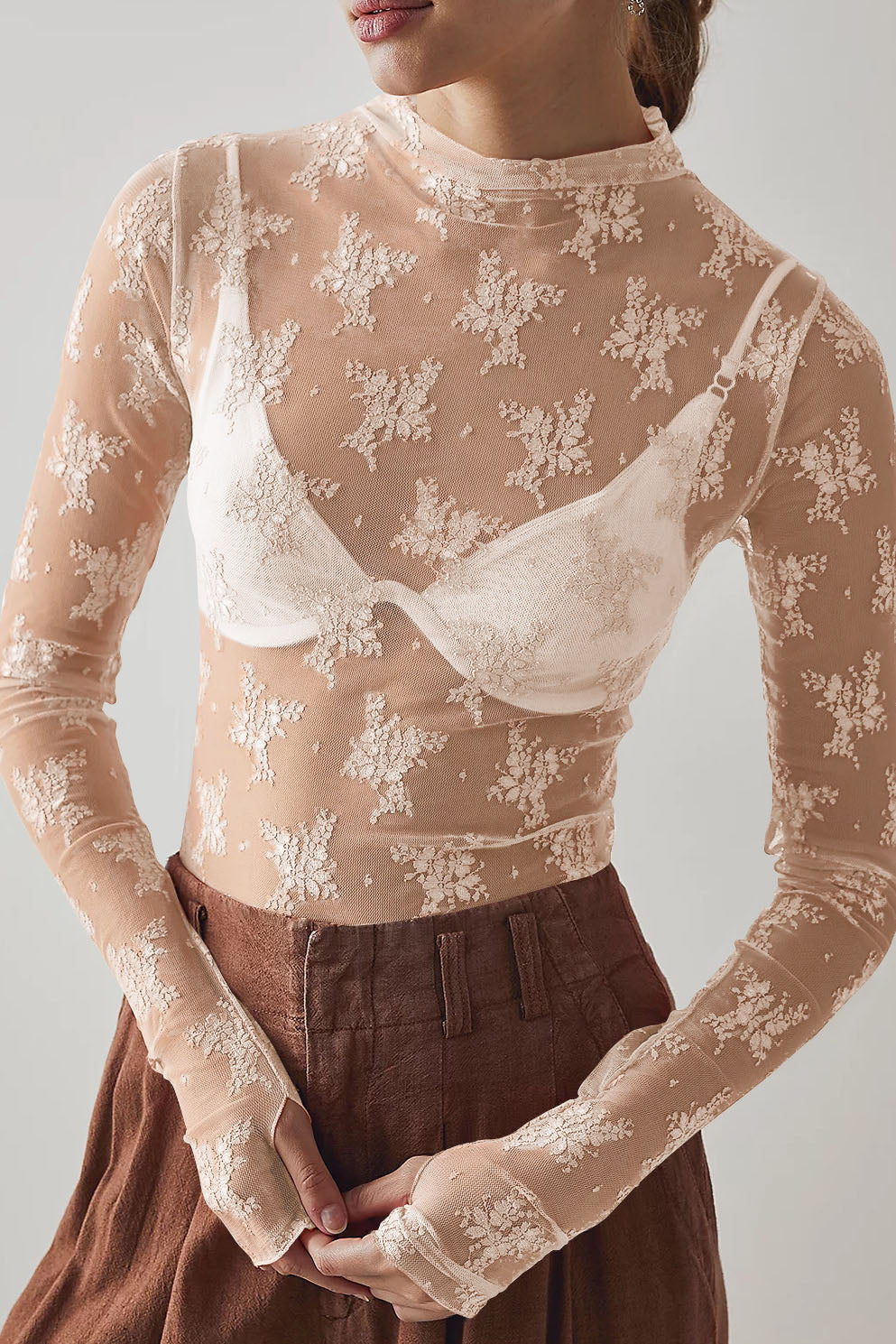 Floral Lace Long Sleeve Top