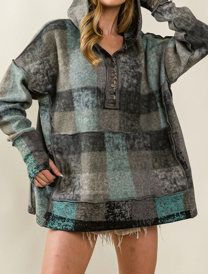 Multicolor Patchwork Oversized Hoodie