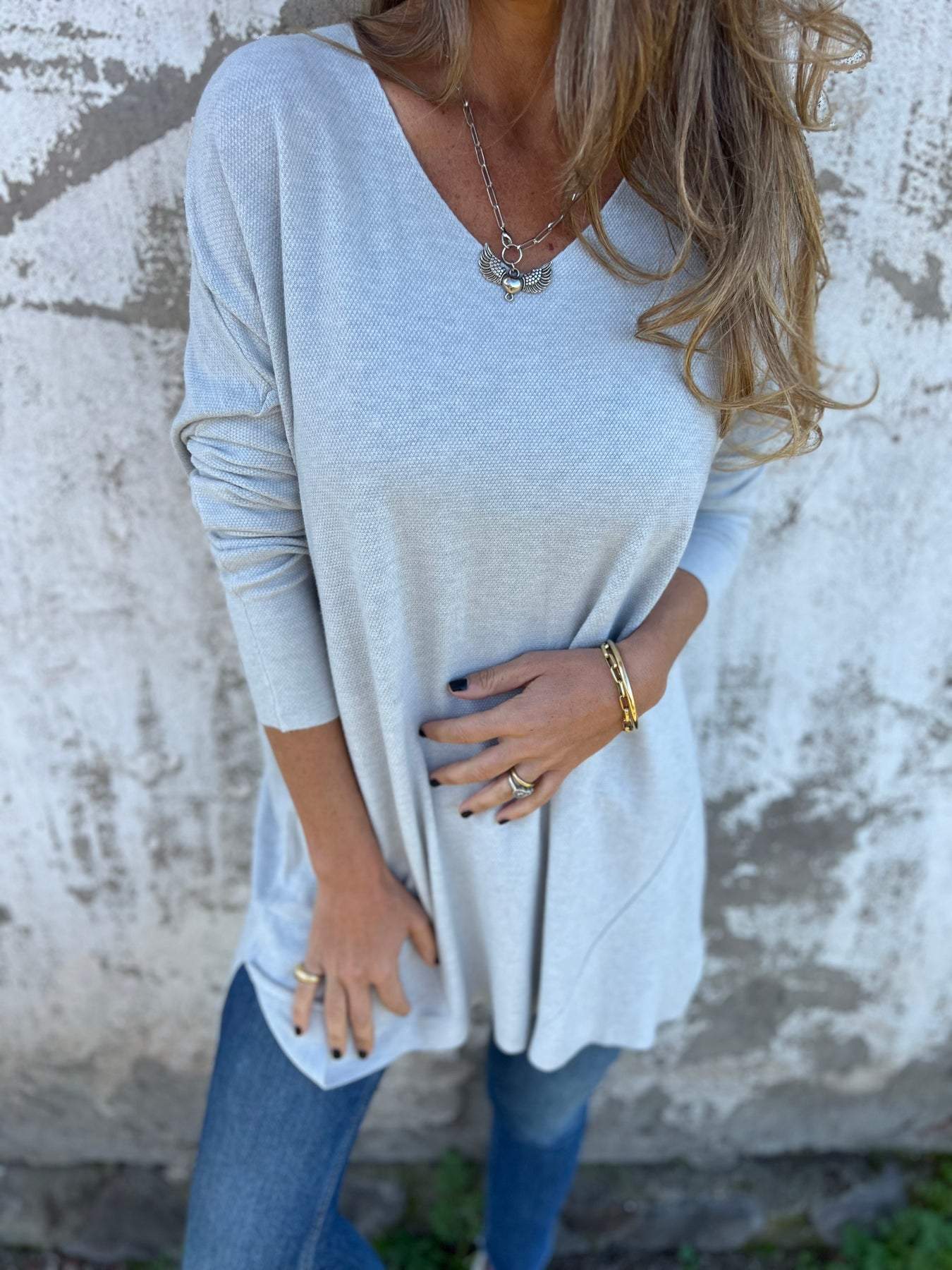 V-Neck Oversized Top