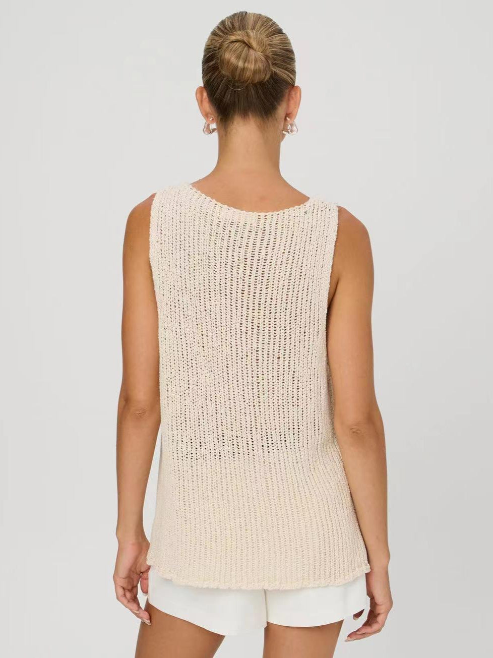 Knit Tie-Front V-Neck Vest