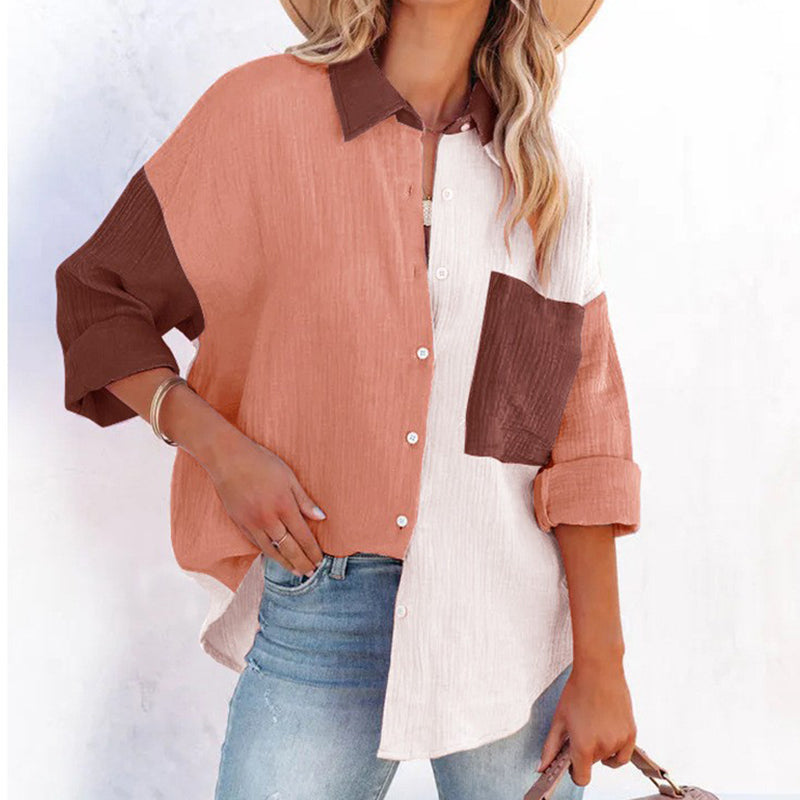 Colorblock Long-Sleeve Shirt