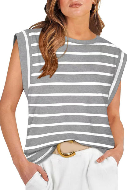 Striped Sleeveless Top