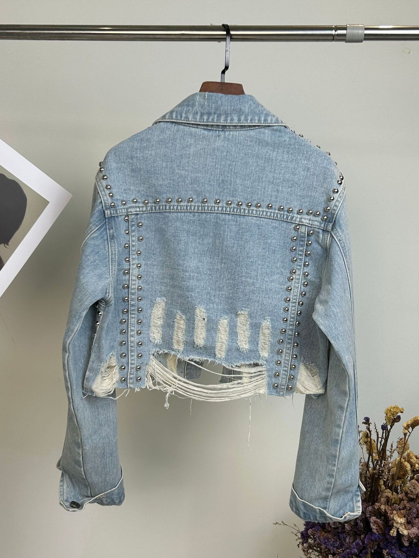 Distressed Cropped Denim Jackets