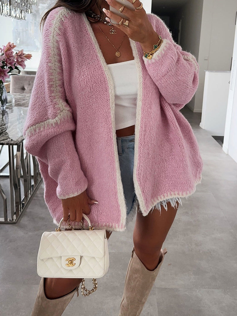 Oversized Open Front Cardigan