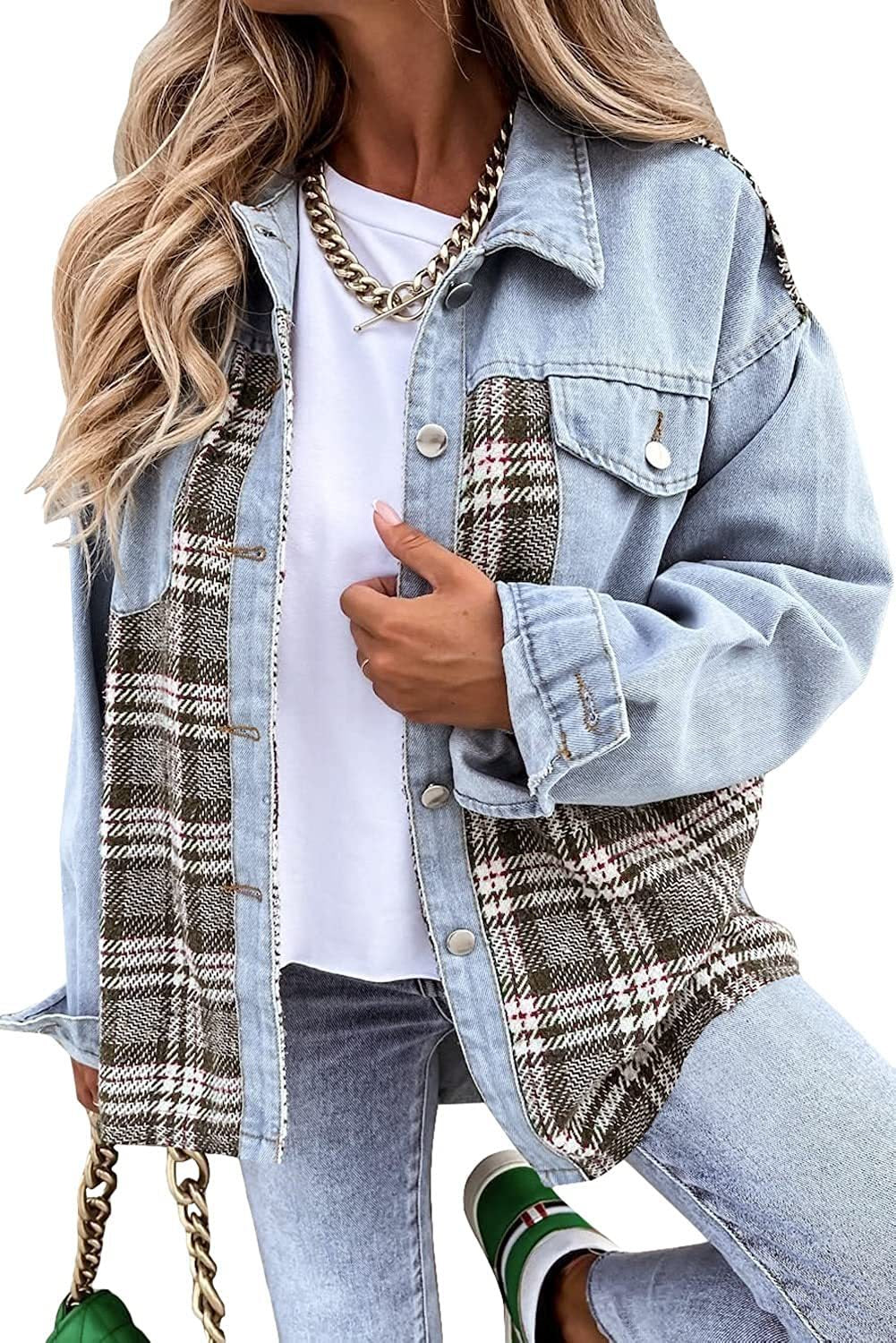 Patchwork Plaid Jacket