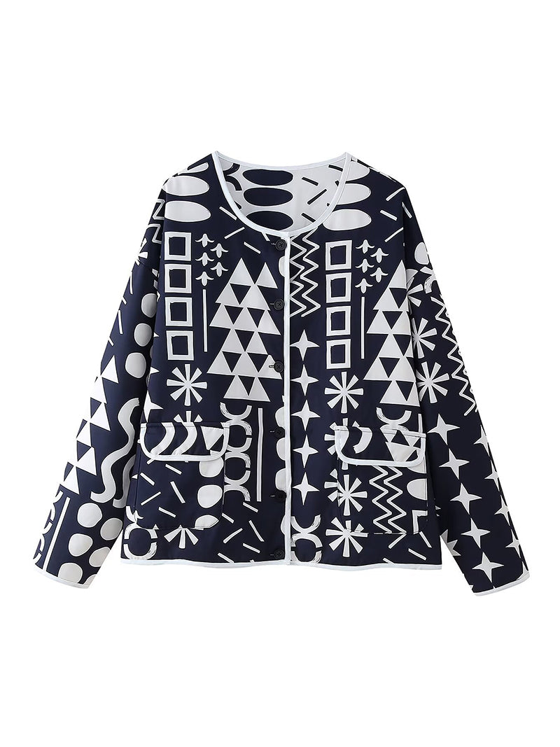 Graphic Quilted Jacket