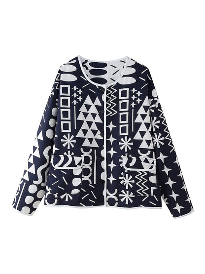 Graphic Quilted Jacket