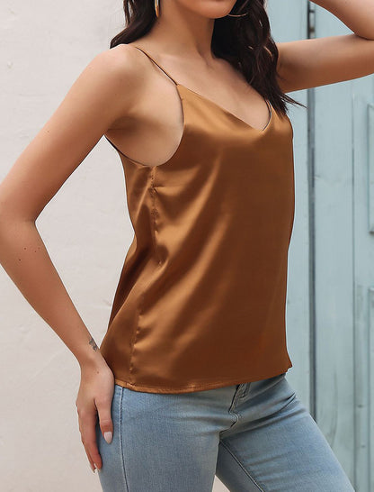 Sleek Satin Cami Tank Top