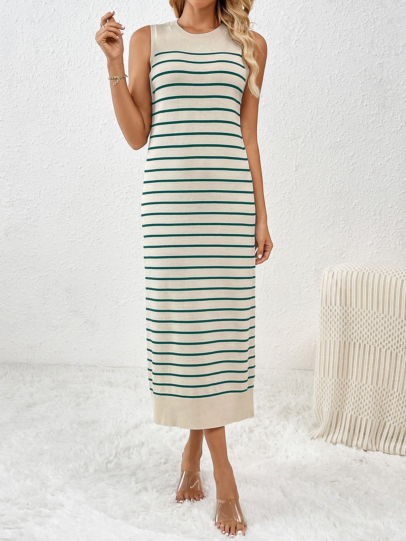 Knit Striped Dress