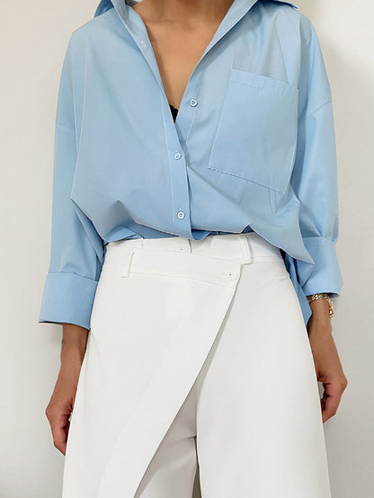 Asymmetric Wide-Leg Pants