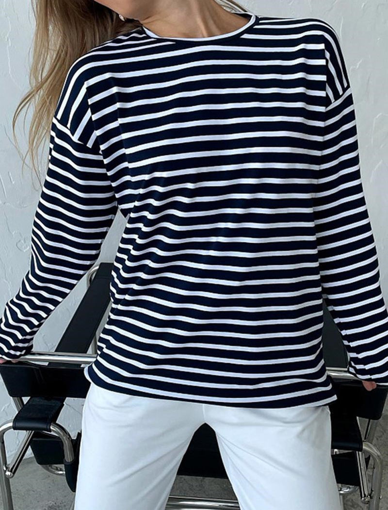 Striped Long-Sleeve Top