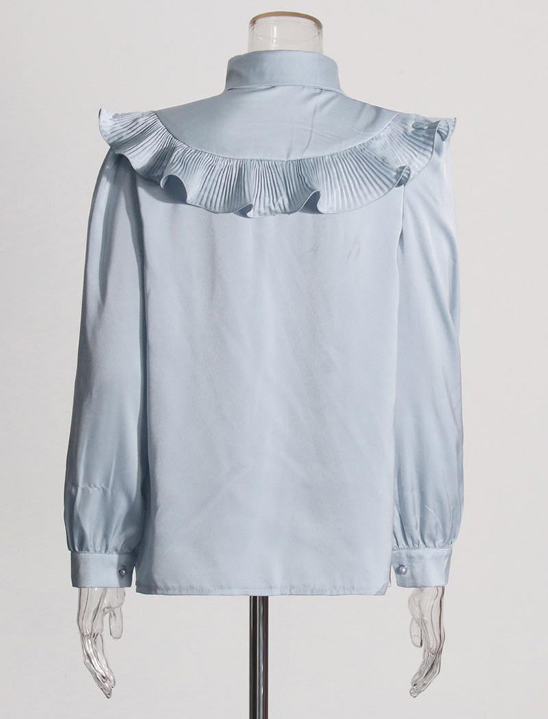 Ruffle Detail Rose Blouse