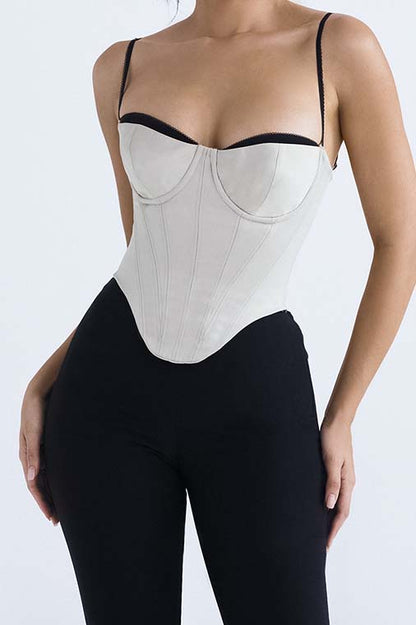 Spaghetti Strap Bustier Top