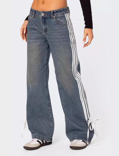 Wide-Leg Vintage Wash Jeans