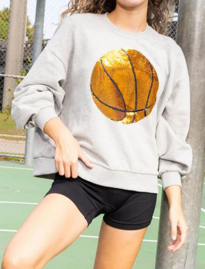 Graphic Basketball Print Top