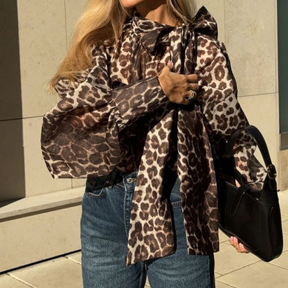 Oversized Leopard Print Shirt