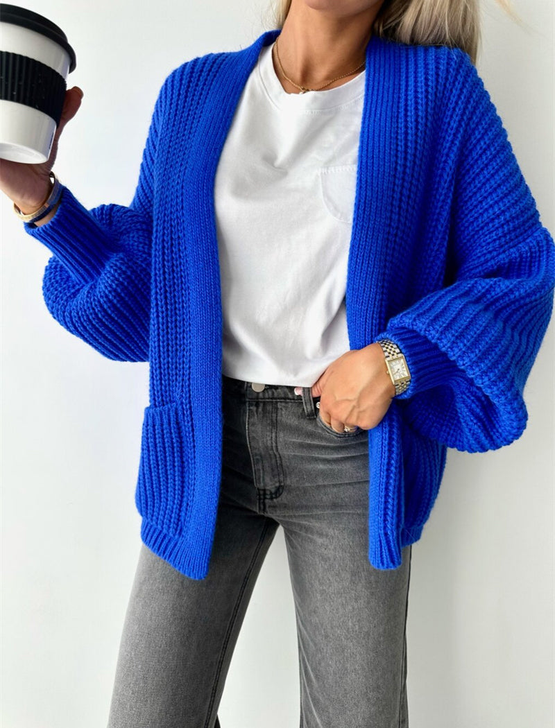 Oversized Knit Open Front Cardigan