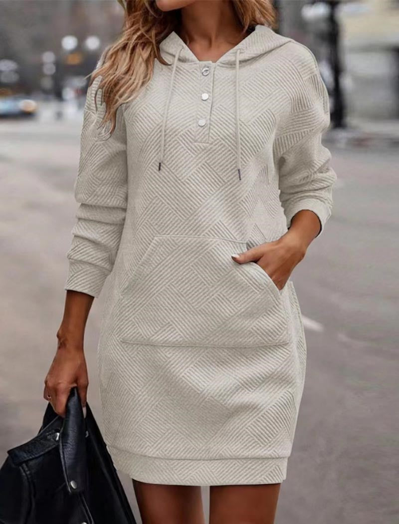 Casual Hooded Mini Dress