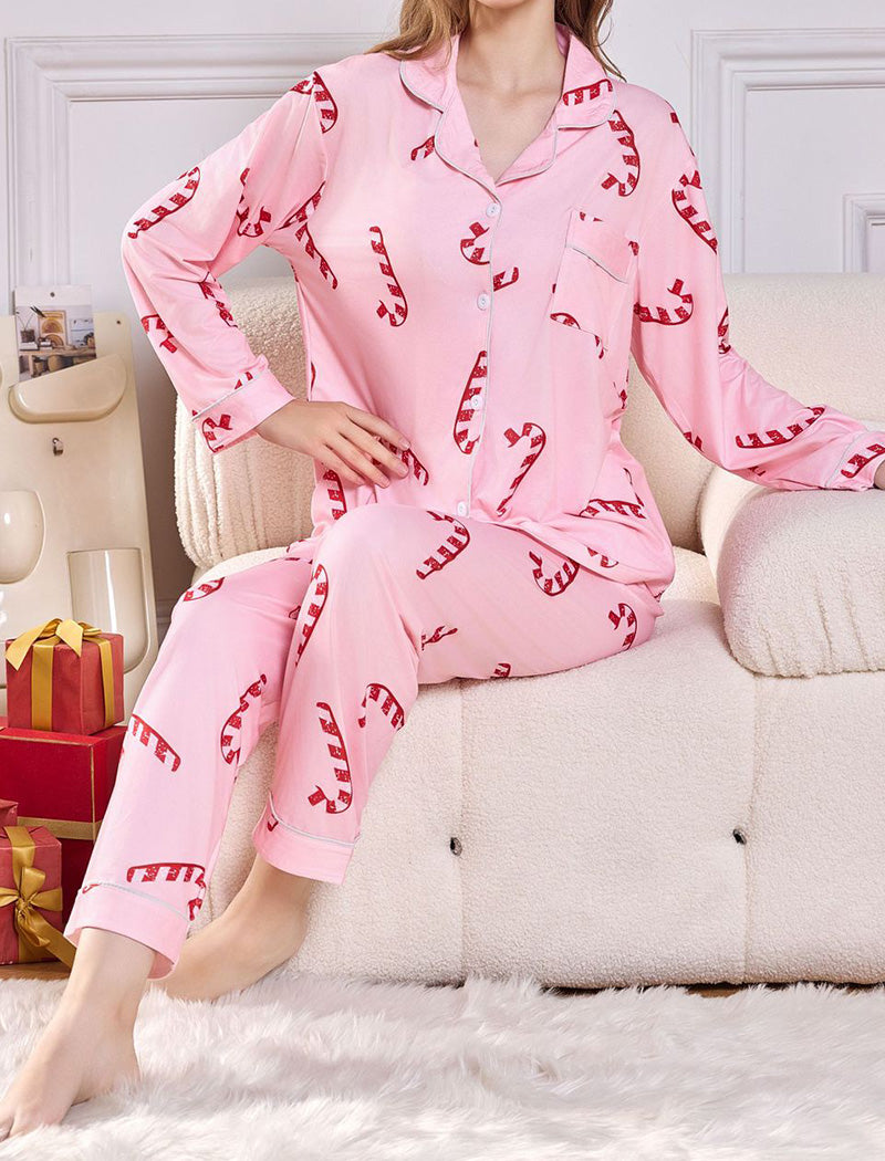 Festive Snowman Print Pajama Set