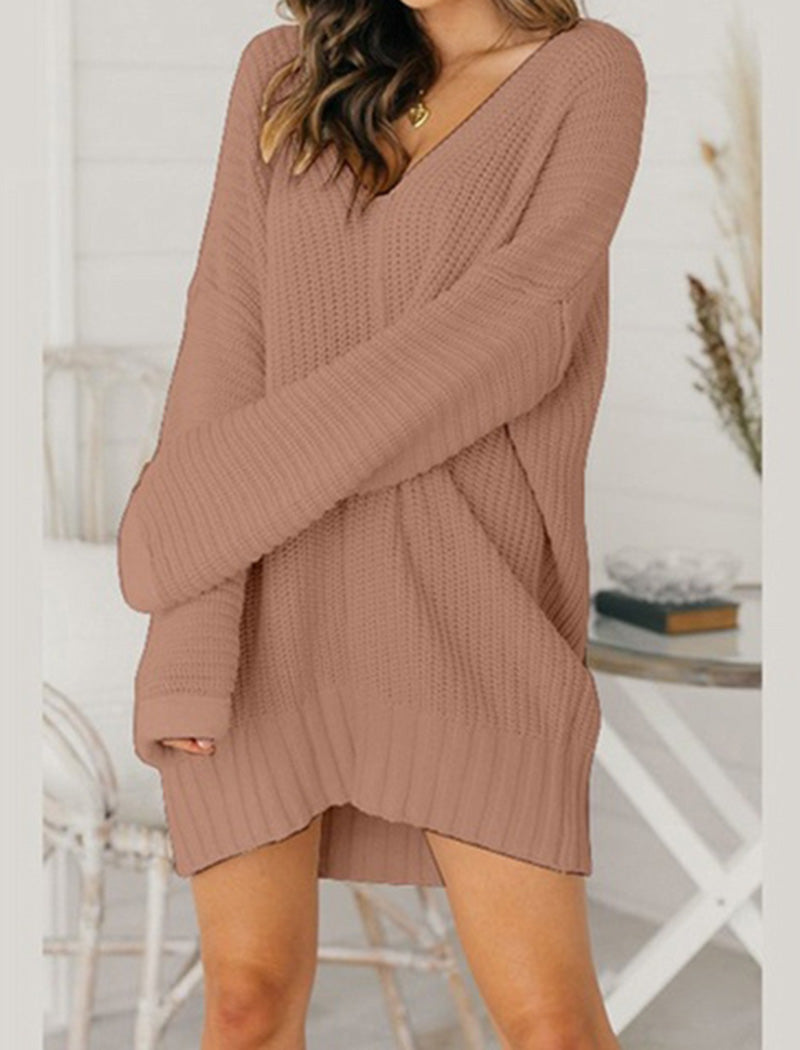 Cozy Knit Oversized Sweater Dress