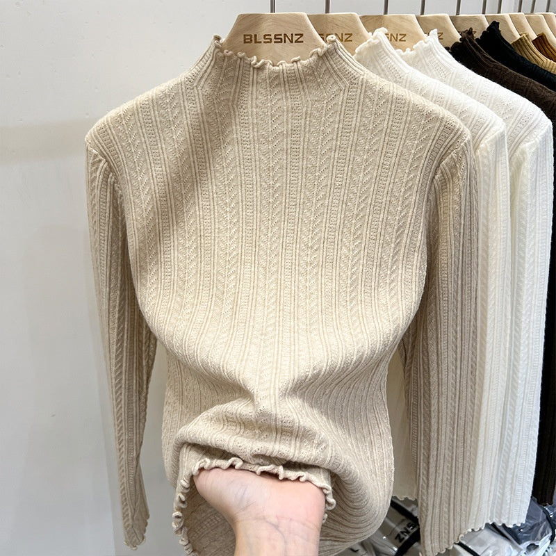 Ribbed High-Neck Sweater