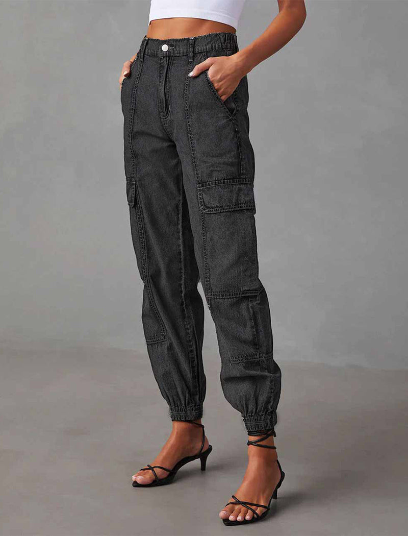 Elastic Waist Drawstring Loose Pants