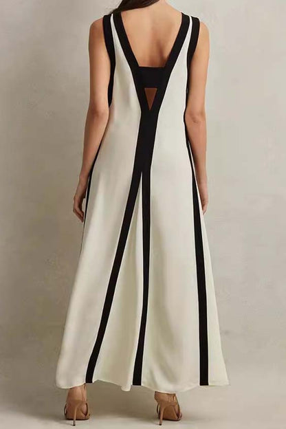 V-Neck Cutout Maxi Dress