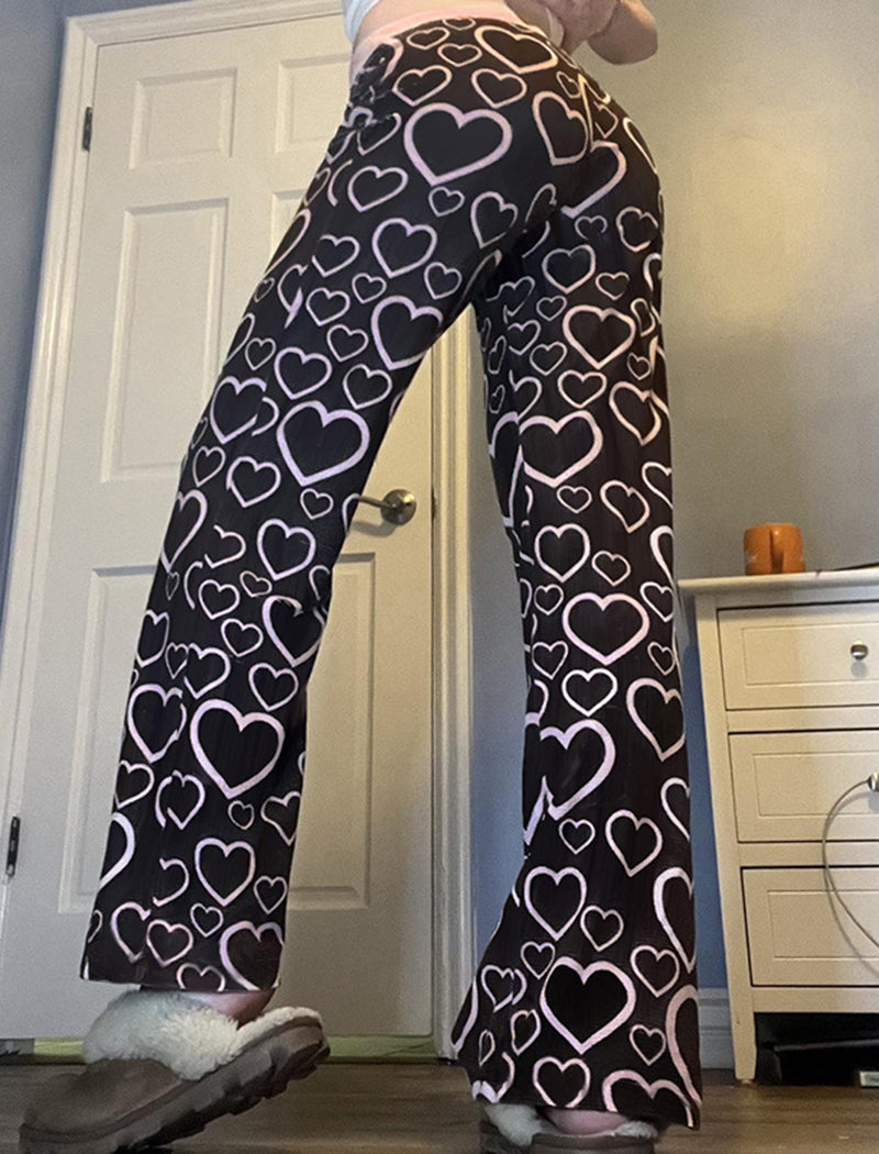 High-Waisted Straight-Leg Casual Pants