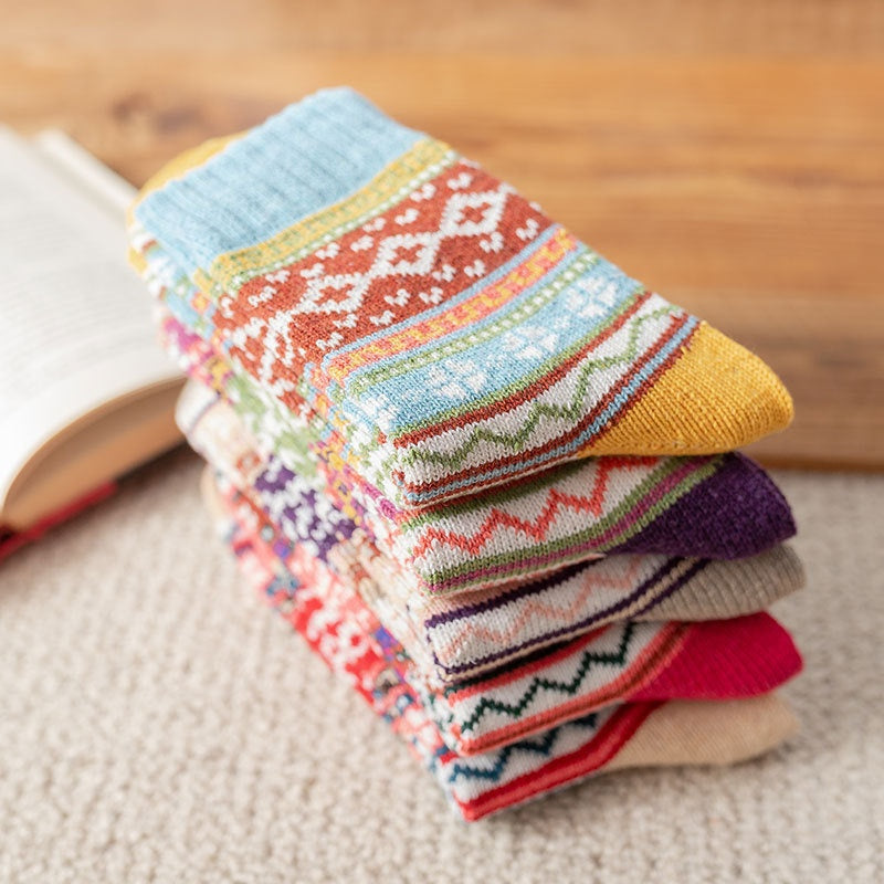 Patterned Knit Socks