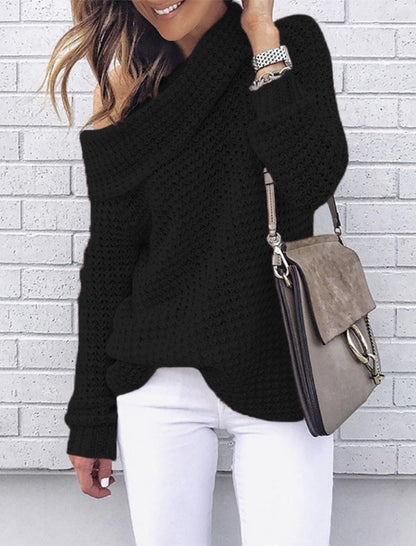 Off-Shoulder Knit Sweater