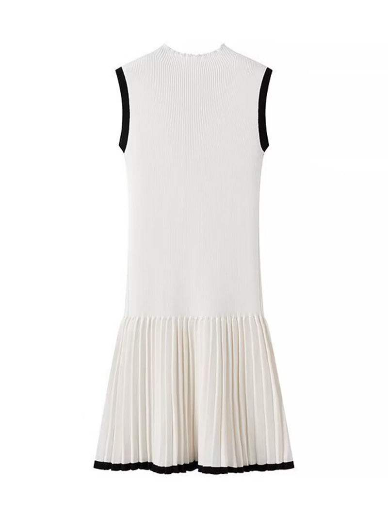 Sleeveless Pleated Midi Dress