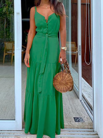 Self-Tie Maxi Cami Dress