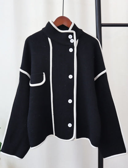 Button-Up Cape-Style Jacket
