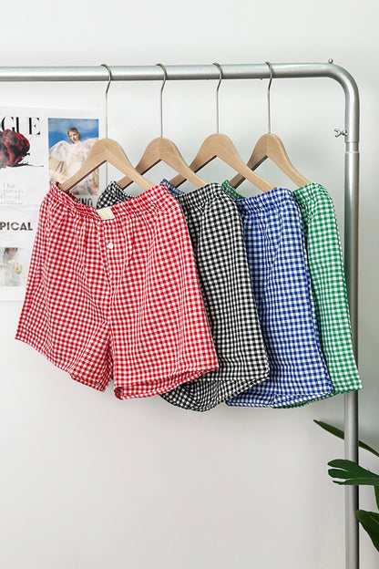 Gingham High-Rise Shorts