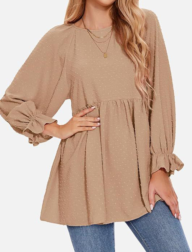 Ruffle Sleeve Shirt Blouse