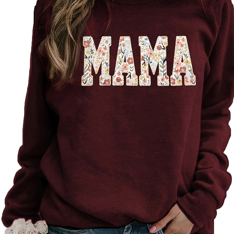 MAMA Printed Long Sleeve Top [NON-RETURNABLE]