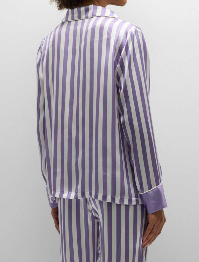 Striped Long Sleeve Loose Pajama Set