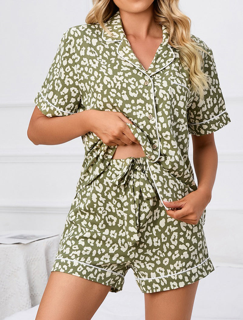 Printed Pajama Loungewear Set