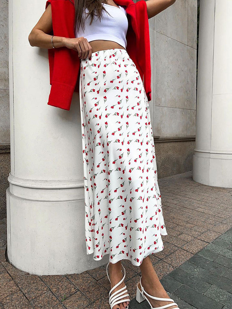 Floral Print Maxi Skirt