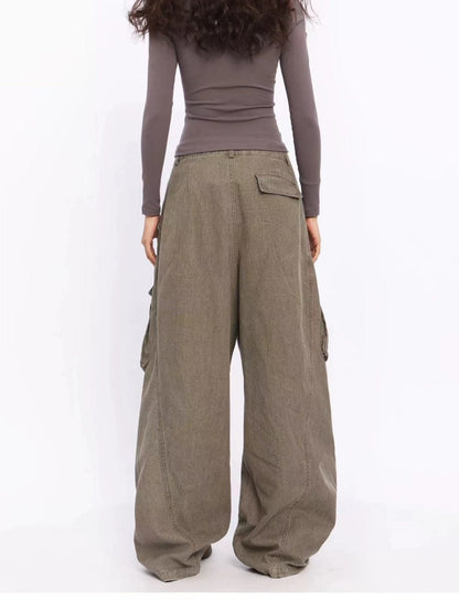 Oversized Cargo Wide-Leg Pants