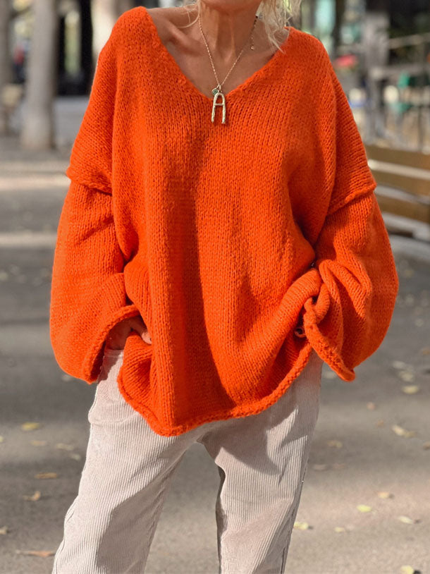 Oversized V-Neck Sweater